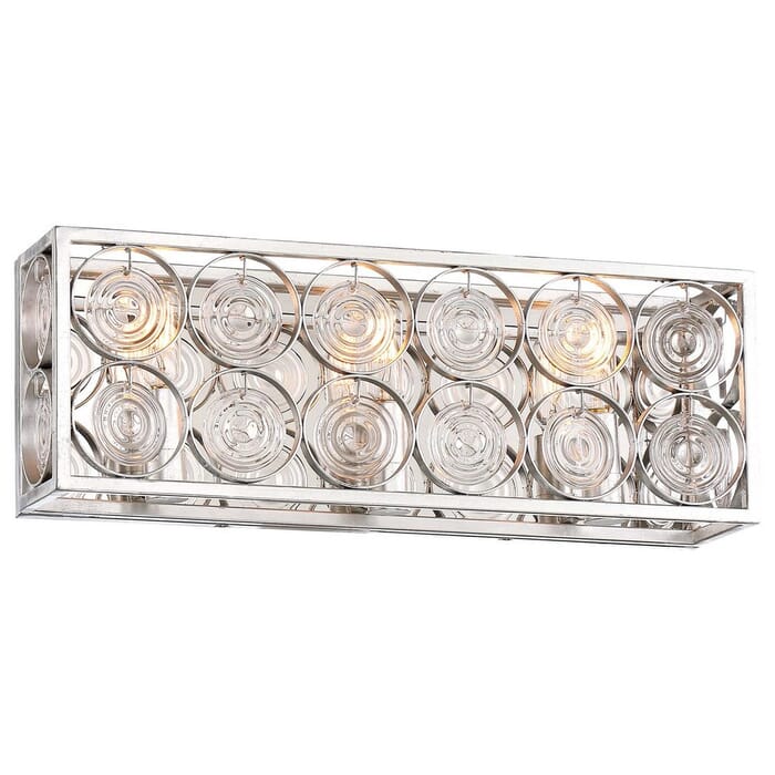 Minka Lavery Culture Chic 2-Light 19" Bathroom Vanity Light in Catalina Silver Minka Lavery Culture Chic 2-Light 19" Bathroom Vanity Light in Catalina Silver