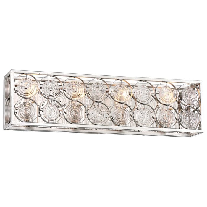 Minka Lavery Culture Chic 4-Light 25" Bathroom Vanity Light in Catalina Silver Minka Lavery Culture Chic 4-Light 25" Bathroom Vanity Light in Catalina Silver