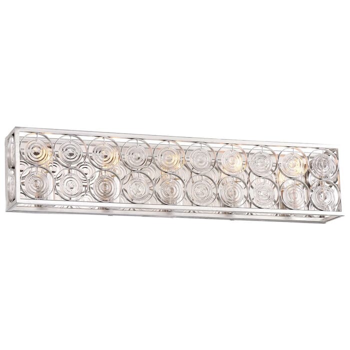 Minka Lavery Culture Chic 5-Light 31" Bathroom Vanity Light in Catalina Silver Minka Lavery Culture Chic 5-Light 31" Bathroom Vanity Light in Catalina Silver