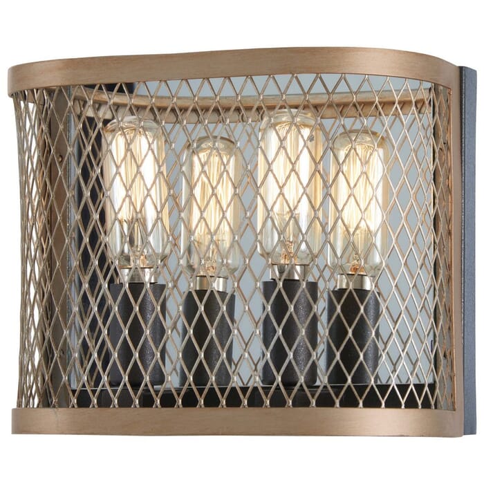 Minka Lavery Marsden Commons 2-Light 8" Bathroom Vanity Light in Smoked Iron with Aged Gold Minka Lavery Marsden Commons 2-Light 8" Bathroom Vanity Light in Smoked Iron with Aged Gold