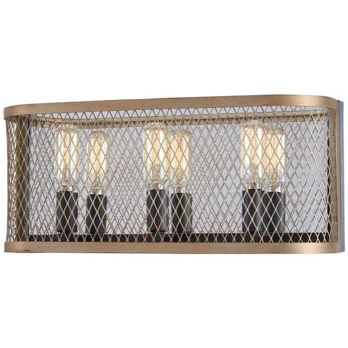 Minka Lavery Marsden Commons 3-Light 16" Bathroom Vanity Light in Smoked Iron with Aged Gold Minka Lavery Marsden Commons 3-Light 16" Bathroom Vanity Light in Smoked Iron with Aged Gold