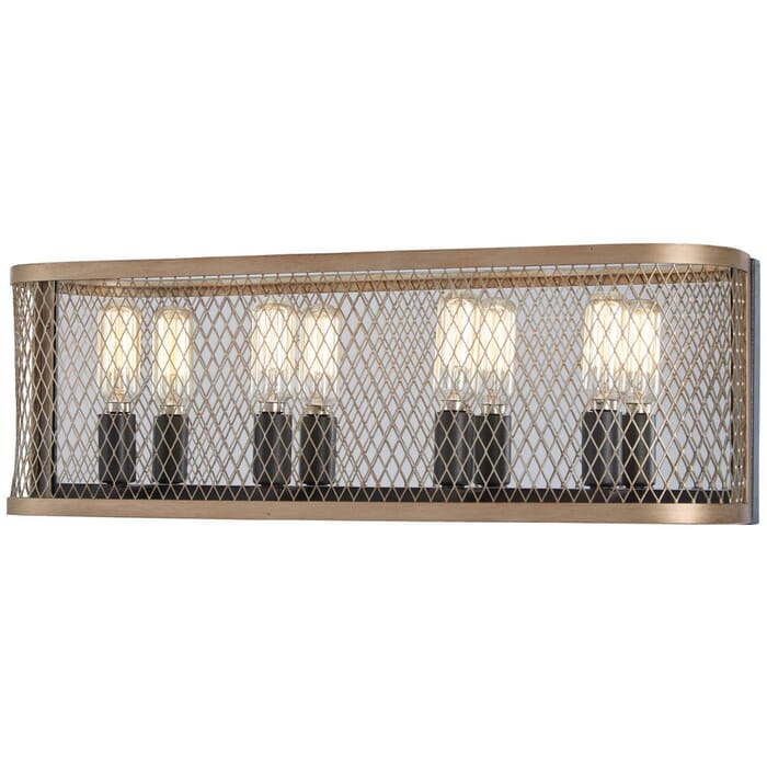 Minka Lavery Marsden Commons 4-Light 20" Bathroom Vanity Light in Smoked Iron with Aged Gold Minka Lavery Marsden Commons 4-Light 20" Bathroom Vanity Light in Smoked Iron with Aged Gold