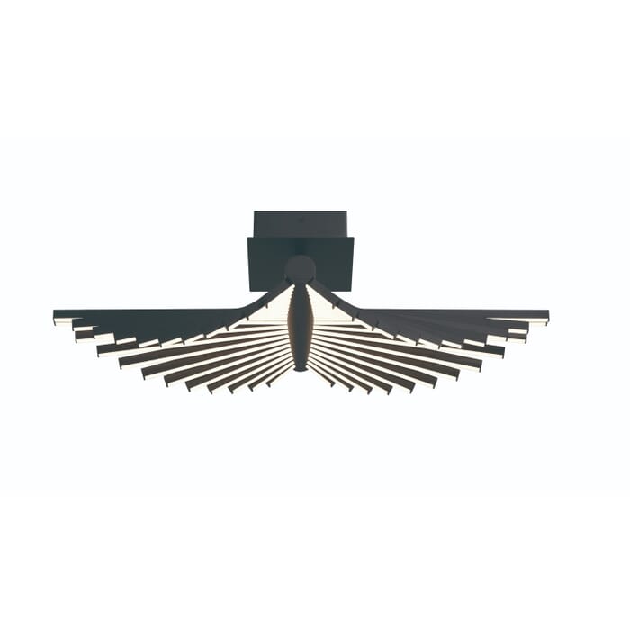 Seraph 1-Light LED Semi-Flush Mount Ceiling Light in Black Seraph 1-Light LED Semi-Flush Mount Ceiling Light in Black