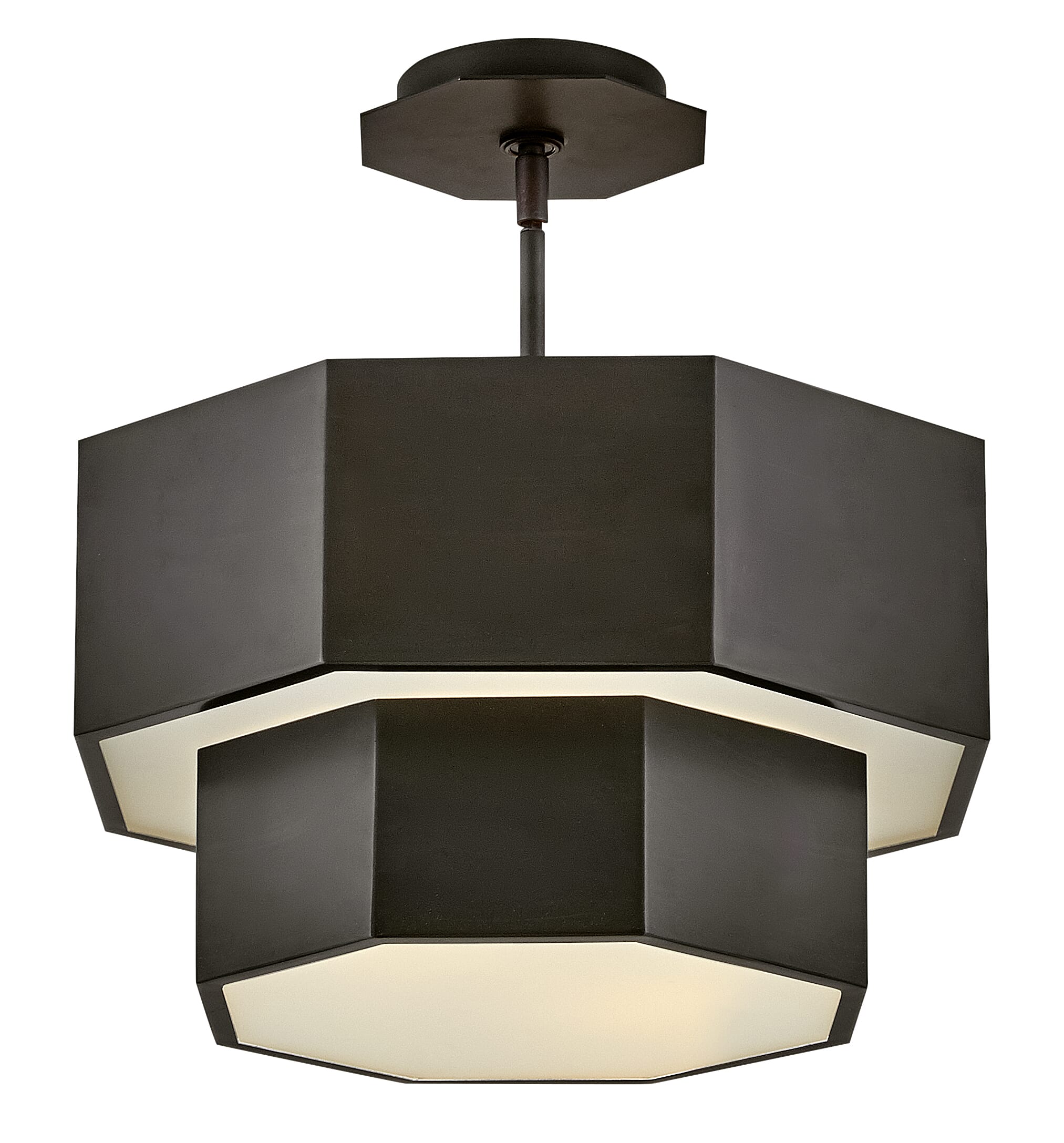 Black Oxide LED Convertible Flush Mount from the Facet Collection