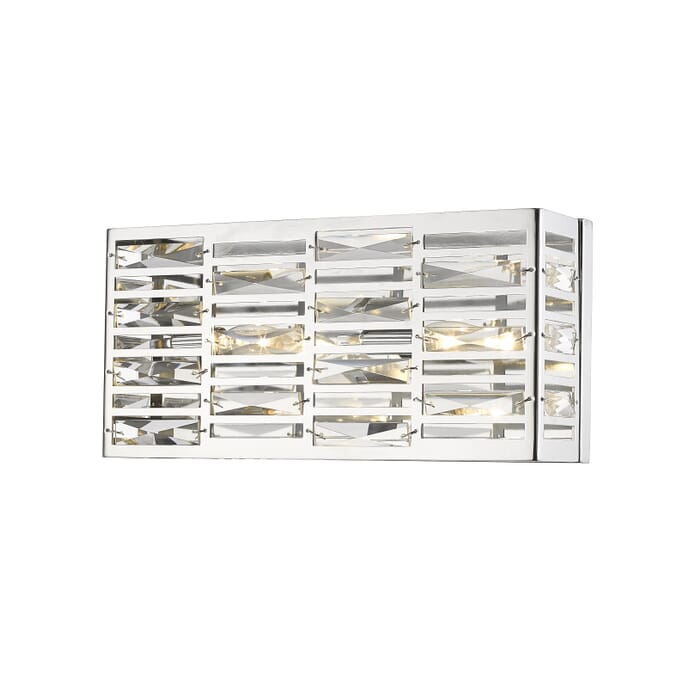 Z-Lite Cronise 2-Light Bathroom Vanity Light In Chrome Z-Lite Cronise 2-Light Bathroom Vanity Light In Chrome