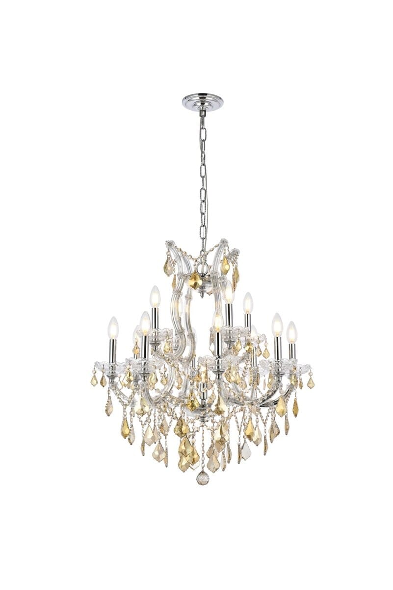Maria Theresa 19-Light 19 light Chandelier in Golden Teak
