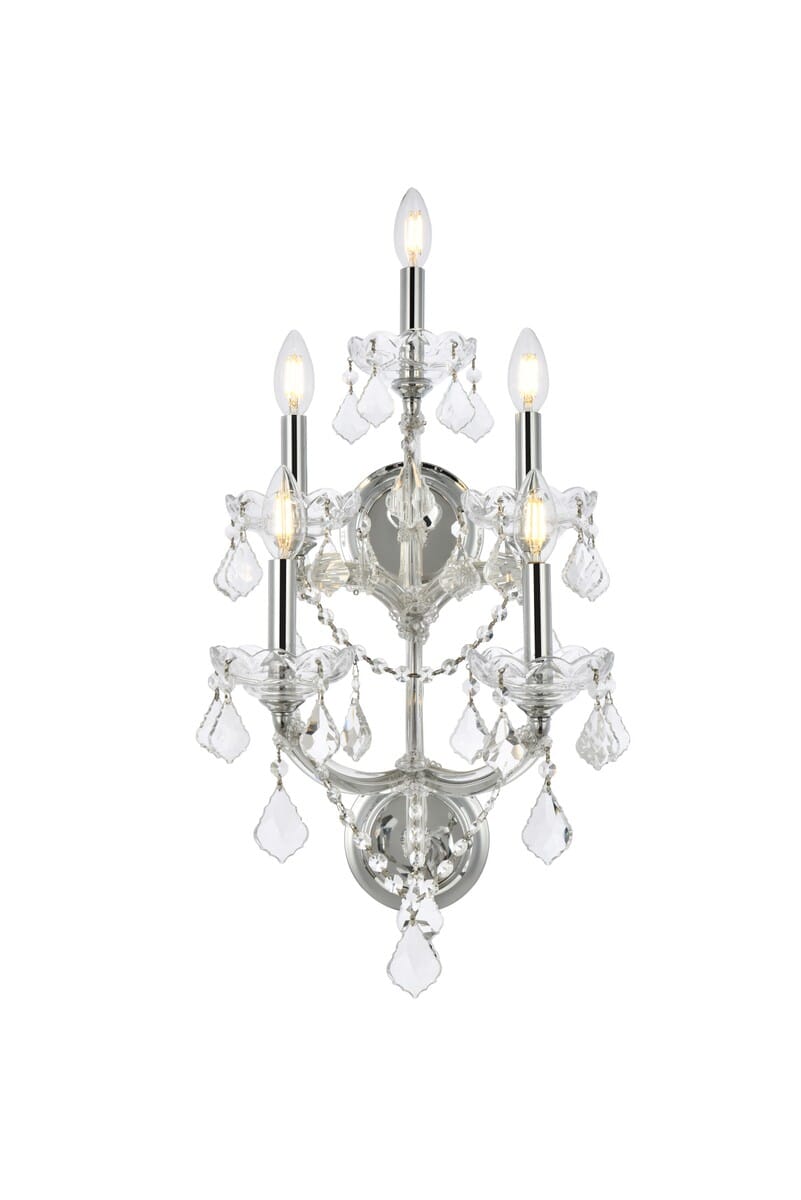 Maria Theresa 5-Light Wall Sconce in Chrome