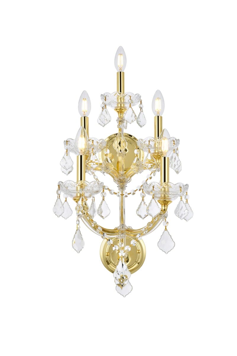 Maria Theresa 5-Light Wall Sconce in Gold