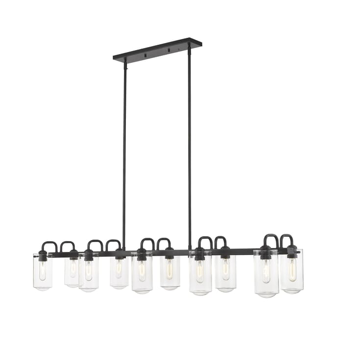 Z-Lite Delaney 10-Light Chandelier In Matte Black Z-Lite Delaney 10-Light Chandelier In Matte Black