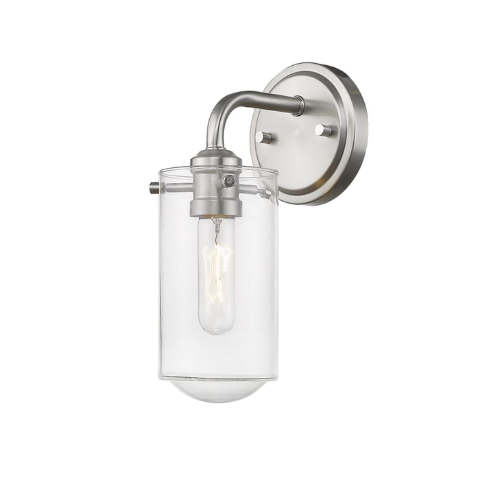 Z-Lite Delaney 1-Light Wall Sconce In Brushed Nickel Z-Lite Delaney 1-Light Wall Sconce In Brushed Nickel