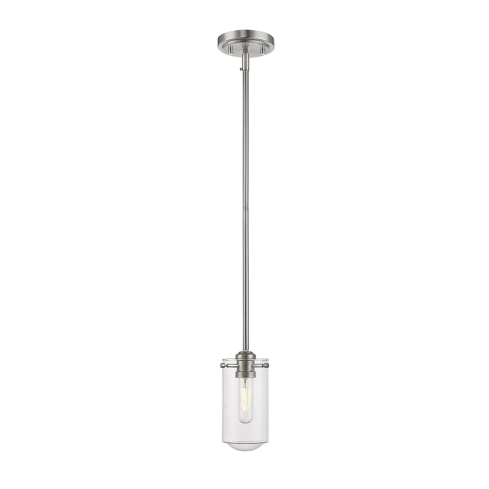 Z-Lite Delaney 1-Light Mini Pendant Light In Brushed Nickel Z-Lite Delaney 1-Light Mini Pendant Light In Brushed Nickel