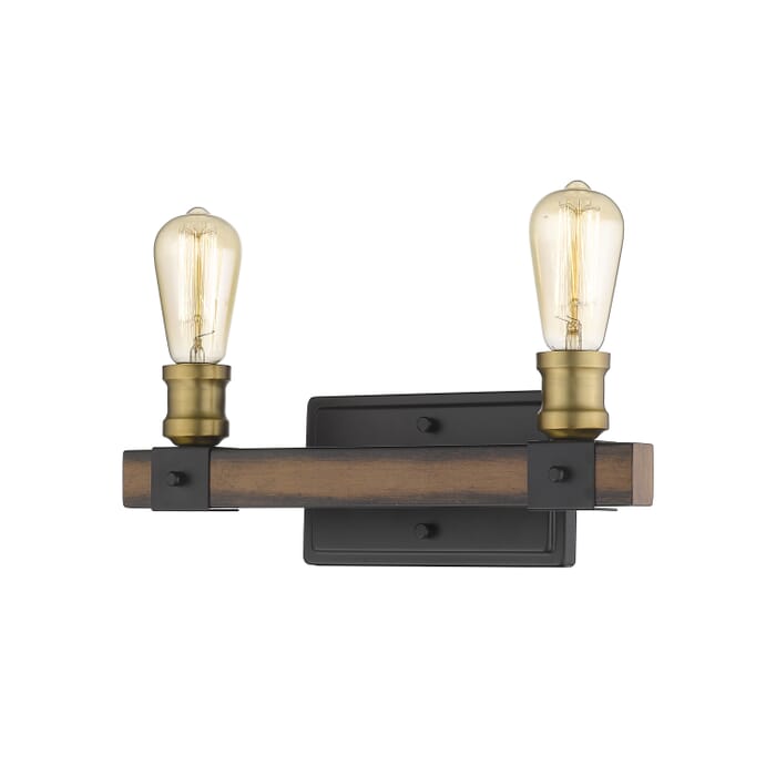Z-Lite Kirkland 2-Light Bathroom Vanity Light In Rustic Mahogany Z-Lite Kirkland 2-Light Bathroom Vanity Light In Rustic Mahogany