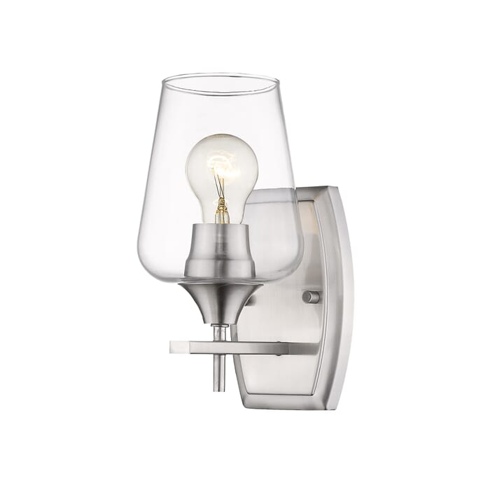 Z-Lite Joliet 1-Light Wall Sconce In Brushed Nickel Z-Lite Joliet 1-Light Wall Sconce In Brushed Nickel