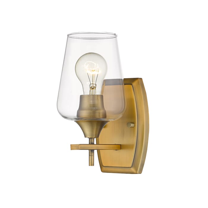 Z-Lite Joliet 1-Light Wall Sconce In Olde Brass Z-Lite Joliet 1-Light Wall Sconce In Olde Brass