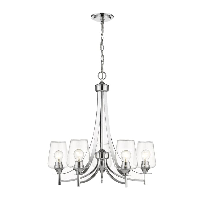 Z-Lite Joliet 5-Light Chandelier In Chrome Z-Lite Joliet 5-Light Chandelier In Chrome
