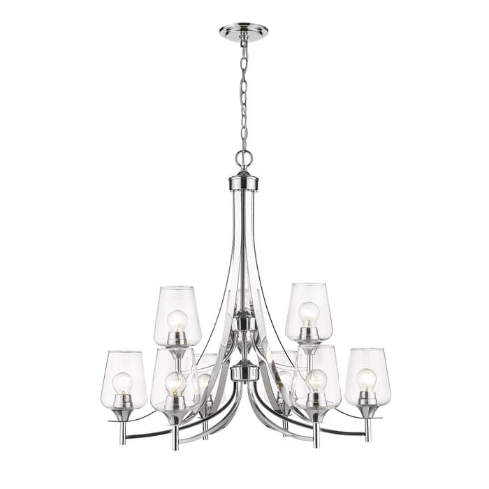 Z-Lite Joliet 9-Light Chandelier In Chrome Z-Lite Joliet 9-Light Chandelier In Chrome