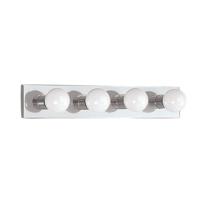 Center Stage 4-Light Bathroom Vanity Light in Chrome Center Stage 4-Light Bathroom Vanity Light in Chrome