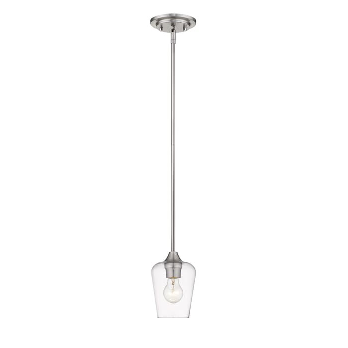 Z-Lite Joliet 1-Light Mini Pendant Light In Brushed Nickel Z-Lite Joliet 1-Light Mini Pendant Light In Brushed Nickel