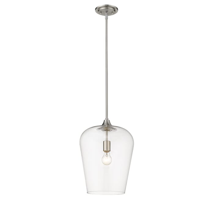 Z-Lite Joliet 1-Light Pendant Light In Brushed Nickel Z-Lite Joliet 1-Light Pendant Light In Brushed Nickel