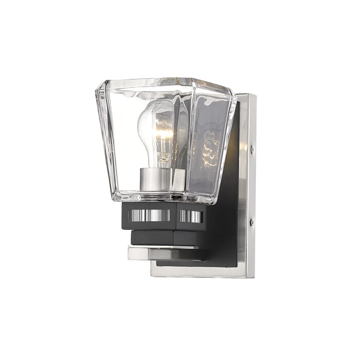 Z-Lite Jackson 1-Light Wall Sconce In Brushed Nickel With Matte Black Z-Lite Jackson 1-Light Wall Sconce In Brushed Nickel With Matte Black