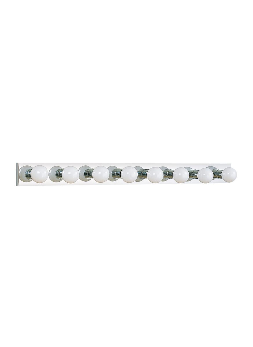 Sea Gull Center Stage 8 Light 48 Bathroom Vanity Light In Chrome