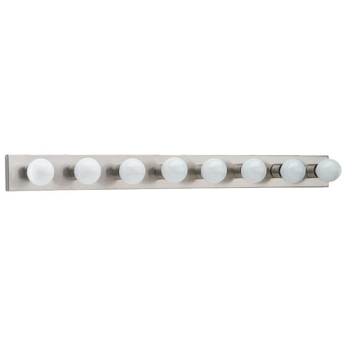 Sea Gull Center Stage 8-Light 48" Bathroom Vanity Light in Brushed Stainless Sea Gull Center Stage 8-Light 48" Bathroom Vanity Light in Brushed Stainless