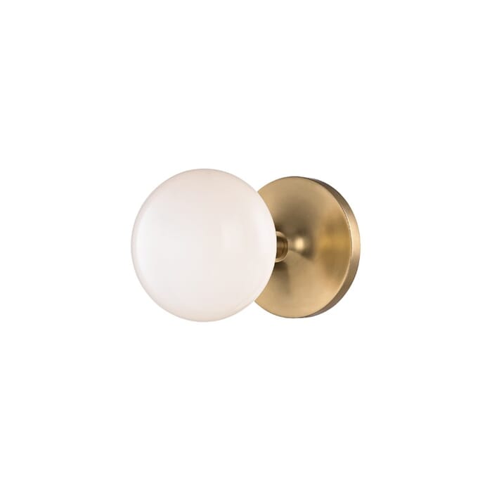 Hudson Valley Fleming 5" Bathroom Vanity Light in Aged Brass Hudson Valley Fleming 5" Bathroom Vanity Light in Aged Brass