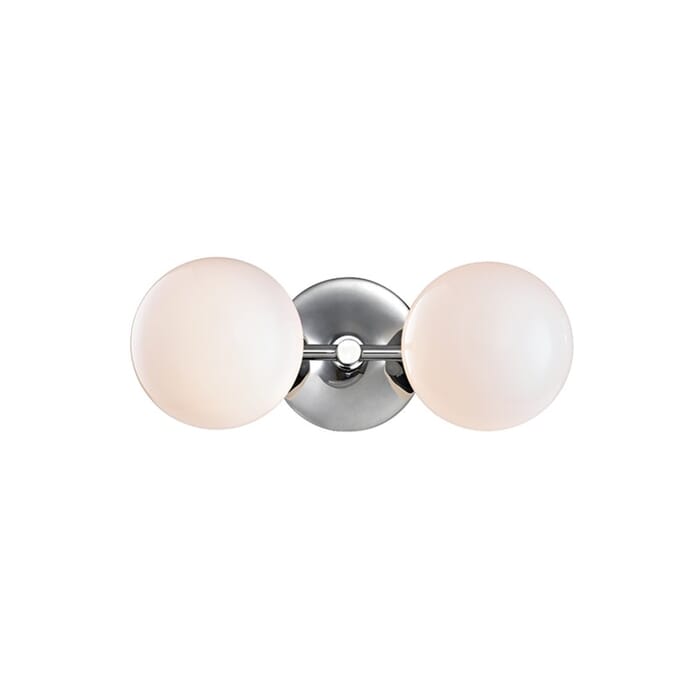 Hudson Valley Fleming 2-Light 13" Bathroom Vanity Light in Polished Nickel Hudson Valley Fleming 2-Light 13" Bathroom Vanity Light in Polished Nickel