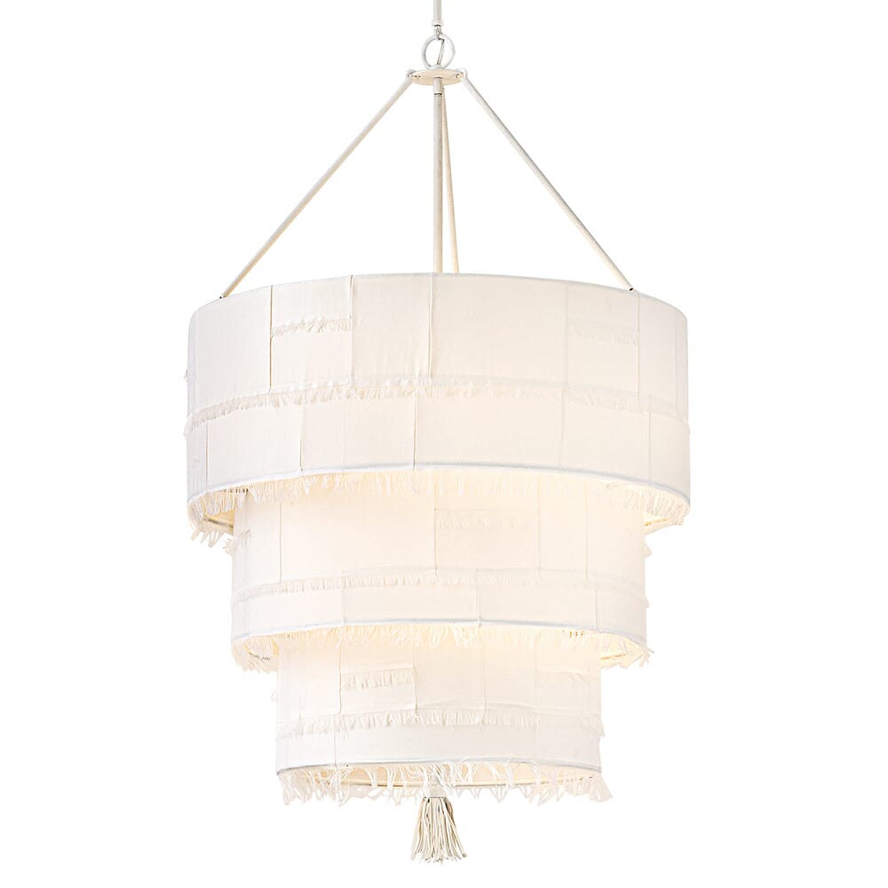 Textured Plaster LED Chandelier from the Baya Collection