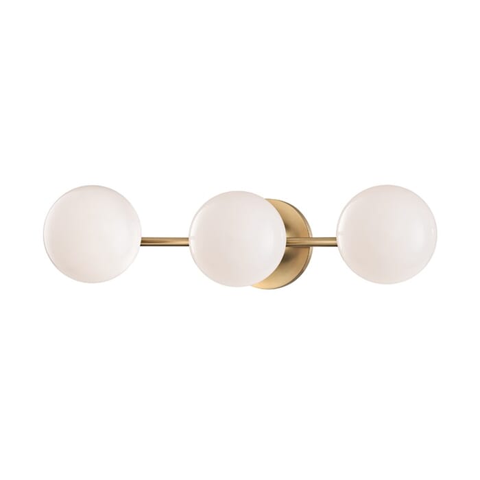 Hudson Valley Fleming 3-Light 21" Bathroom Vanity Light in Aged Brass Hudson Valley Fleming 3-Light 21" Bathroom Vanity Light in Aged Brass