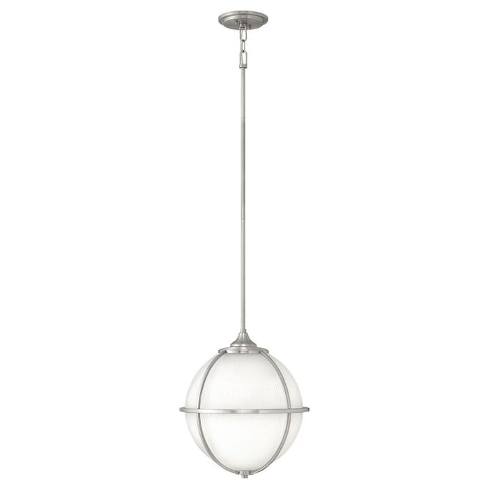 Hinkley Odeon 3-Light Stem Hung Pendant in Brushed Nickel Hinkley Odeon 3-Light Stem Hung Pendant in Brushed Nickel