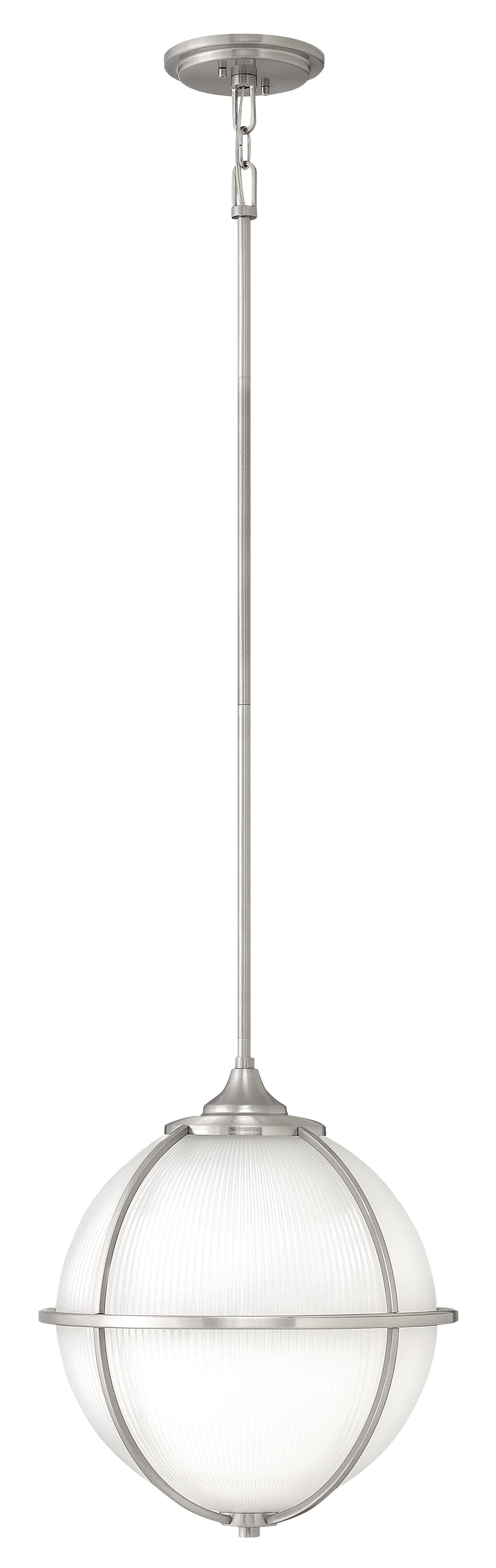 Brushed Nickel LED Pendant from the Odeon Collection