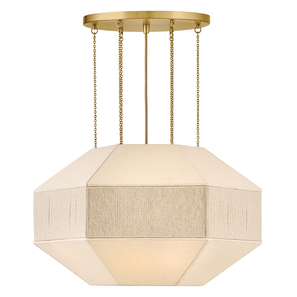 Lacquered Brass LED Chandelier from the Lyla Collection