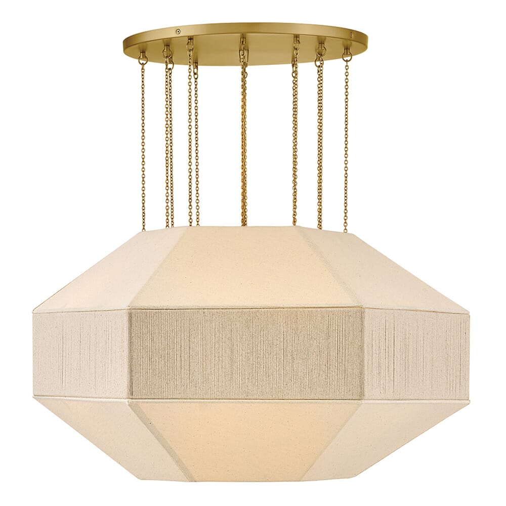 Lacquered Brass LED Chandelier from the Lyla Collection
