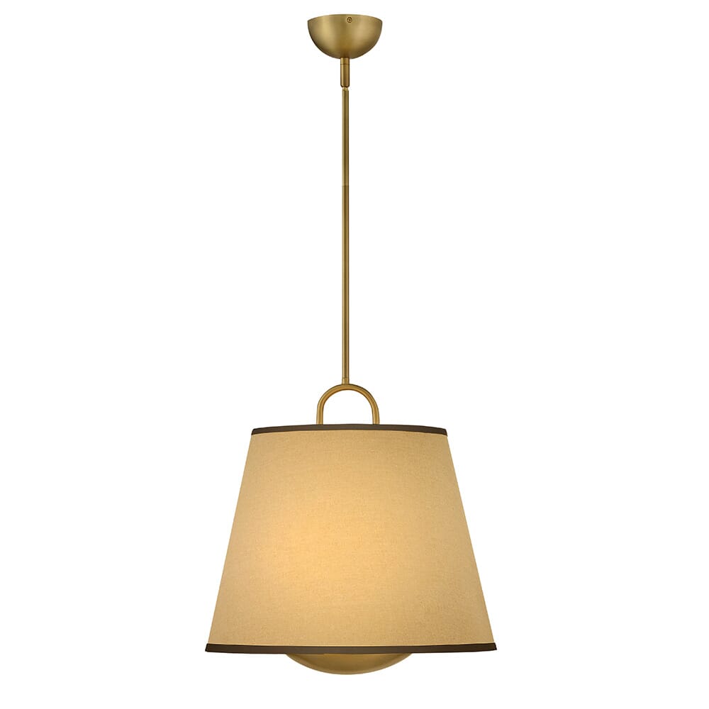 Lacquered Brass LED Pendant from the Sonia Collection