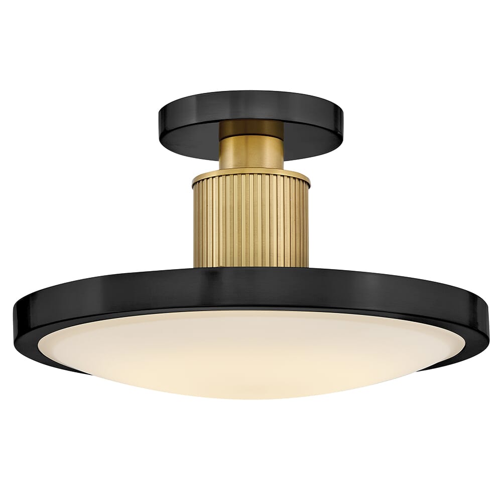 Black LED Semi-Flush Mount from the Kieran Collection