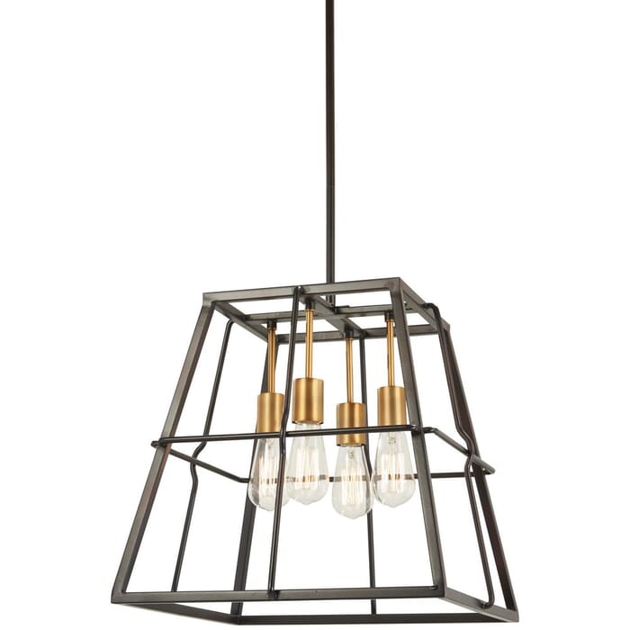 Minka Lavery Keeley Calle 4-Light Pendant Light in Painted Bronze Minka Lavery Keeley Calle 4-Light Pendant Light in Painted Bronze