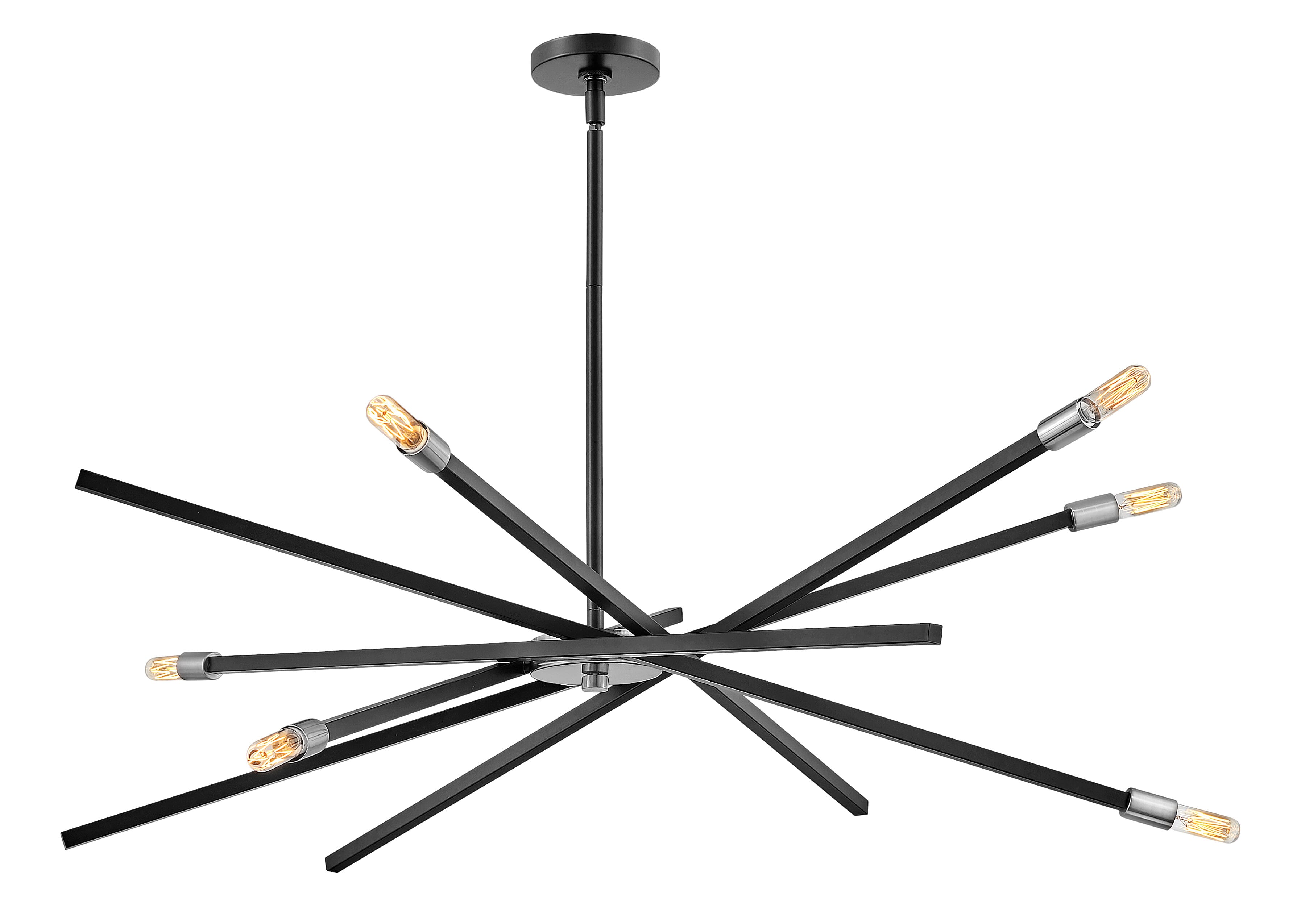Satin Black LED Chandelier from the Archer Collection
