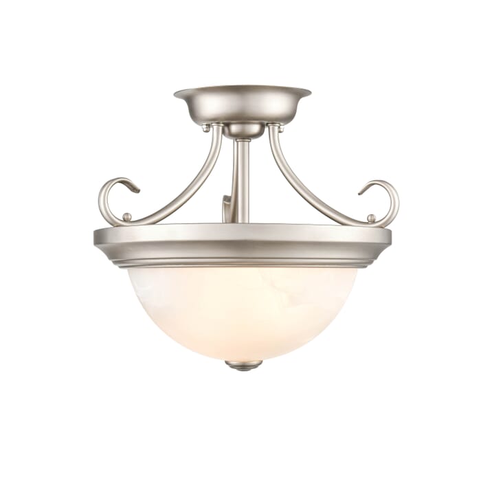 Millennium 2-Light Ceiling Light in Satin Nickel Millennium 2-Light Ceiling Light in Satin Nickel