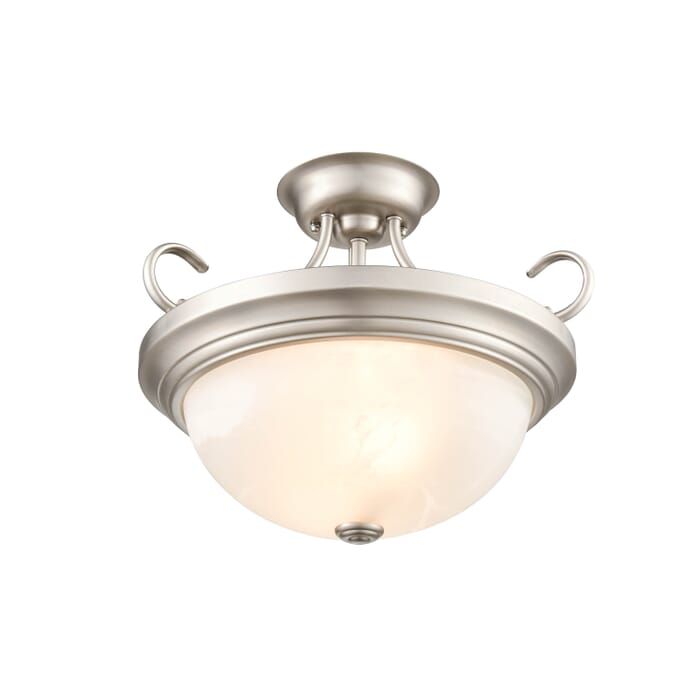 Millennium 2-Light Ceiling Light in Satin Nickel Millennium 2-Light Ceiling Light in Satin Nickel