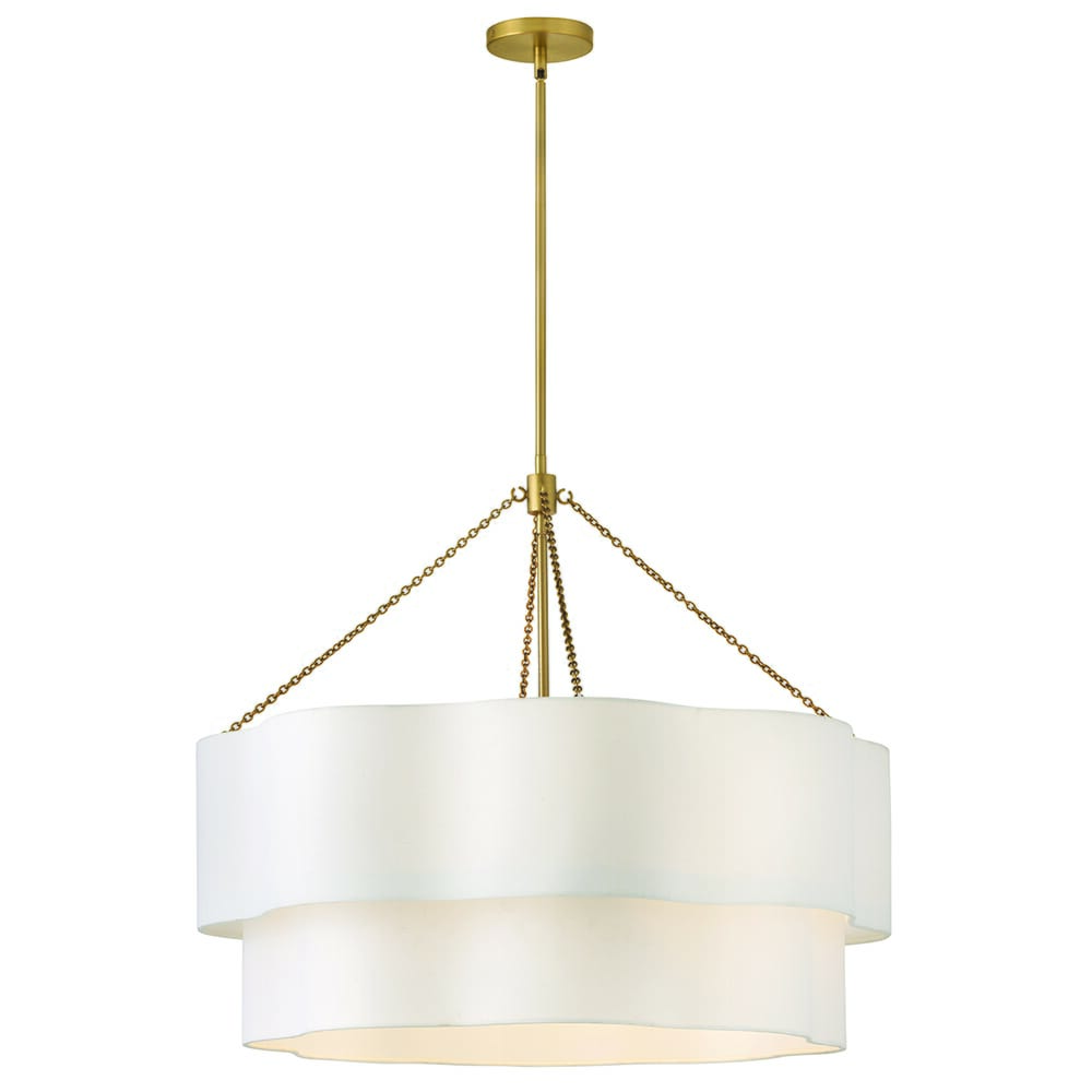 Lacquered Brass LED Chandelier from the Gwen Collection
