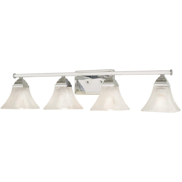 Minka Lavery Conspire 4-Light 33" Bathroom Vanity Light in Chrome Minka Lavery Conspire 4-Light 33" Bathroom Vanity Light in Chrome