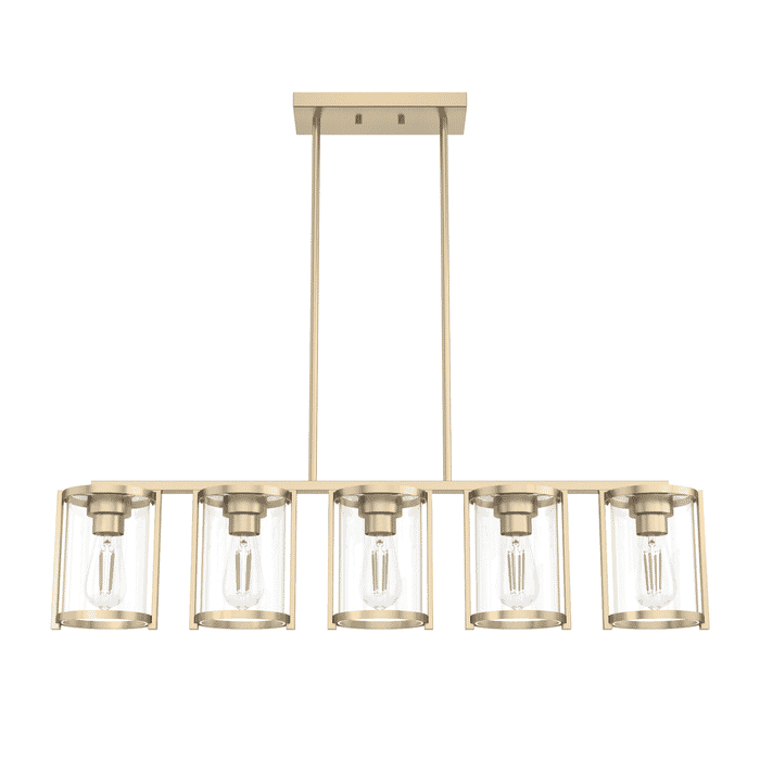 Butler 5 Light Astwood Five Light Linear Chandelier by Hunter at LightsOnline.com