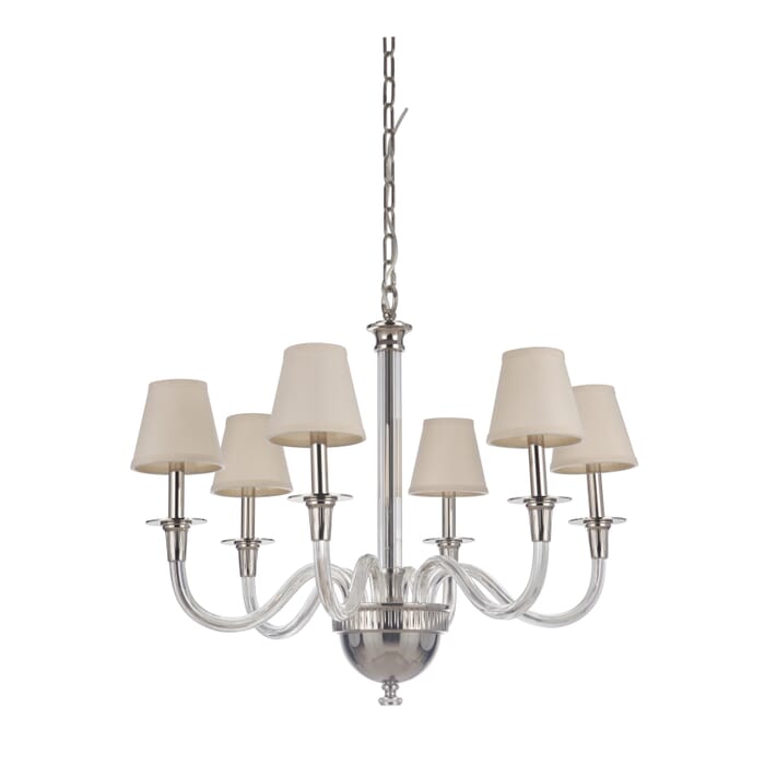 Craftmade Gallery Deran 6-Light Chandelier in Polished Nickel Craftmade Gallery Deran 6-Light Chandelier in Polished Nickel