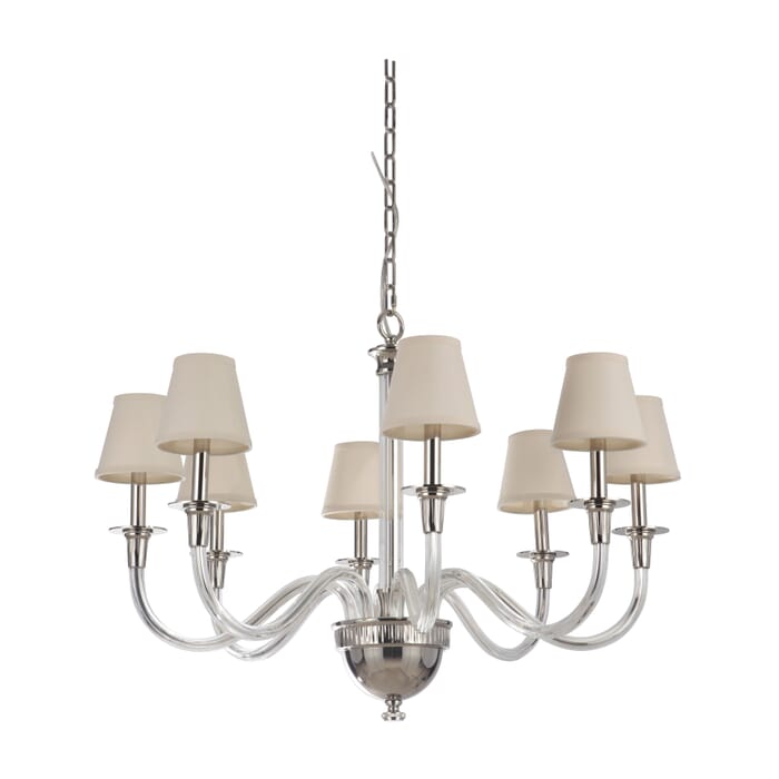 Craftmade Gallery Deran 8-Light Chandelier in Polished Nickel Craftmade Gallery Deran 8-Light Chandelier in Polished Nickel