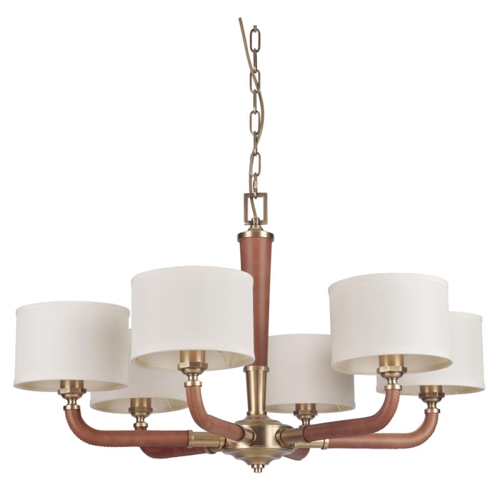 Craftmade Gallery Huxley 6-Light Chandelier in Vintage Brass Craftmade Gallery Huxley 6-Light Chandelier in Vintage Brass