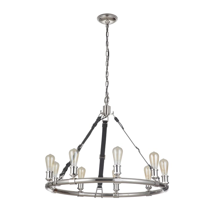 Craftmade Gallery Huxley 9-Light Chandelier in Polished Nickel Craftmade Gallery Huxley 9-Light Chandelier in Polished Nickel