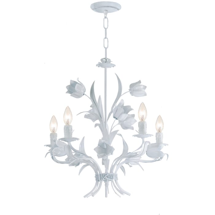 Crystorama Southport 5-Light Chandelier in Wet White Crystorama Southport 5-Light Chandelier in Wet White