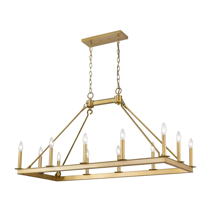 Z-Lite Barclay 12-Light Chandelier In Olde Brass Z-Lite Barclay 12-Light Chandelier In Olde Brass