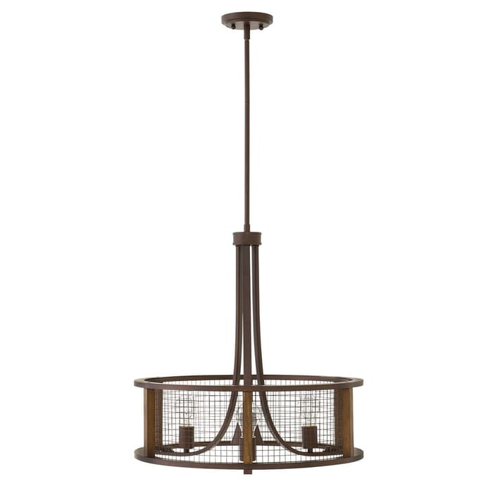 Hinkley Beckett 3-Light Foyer Pendant in Iron Rust Hinkley Beckett 3-Light Foyer Pendant in Iron Rust